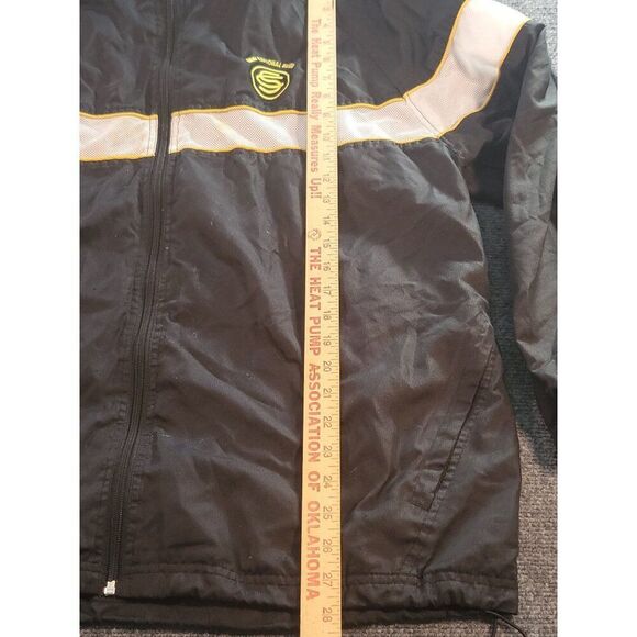 Vintage National Guard Windbreaker Jacket Men Sz L Full Zip Black Mesh Military - Picture 3 of 8